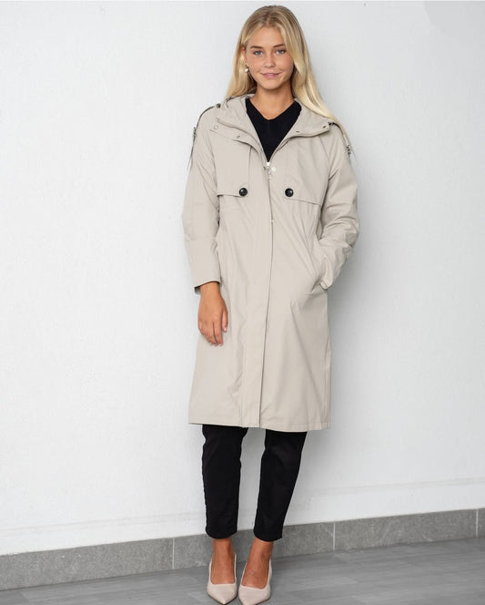 ZIP UP TRENCH COAT