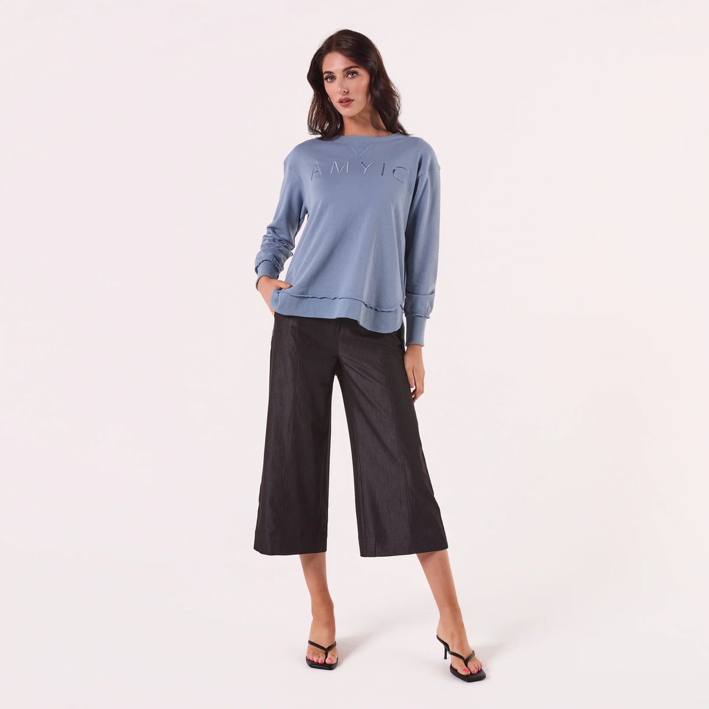 AMYIC SWEATER DENIM BLUE