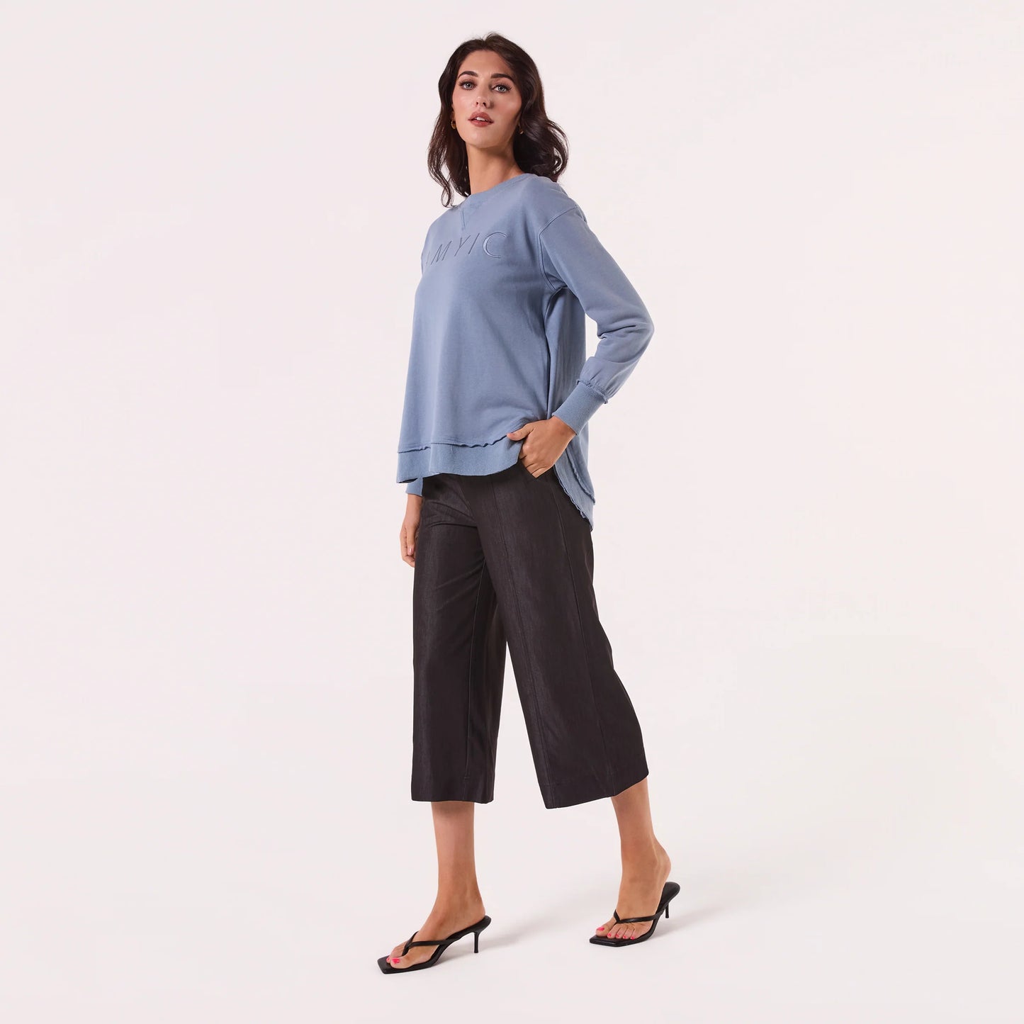 AMYIC SWEATER DENIM BLUE