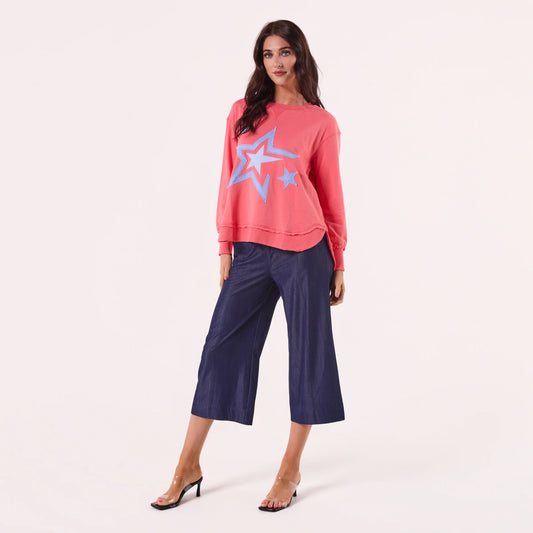 AMYIC STAR SWEATER IN WATER MELON