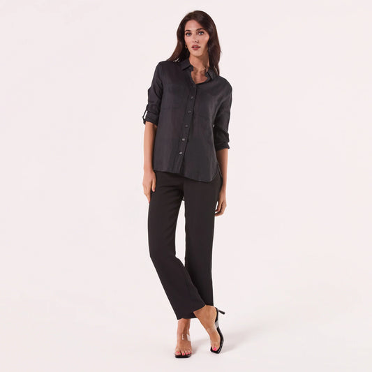 DEE LINEN SHIRT IN BLACK