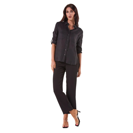 DEE LINEN SHIRT IN BLACK
