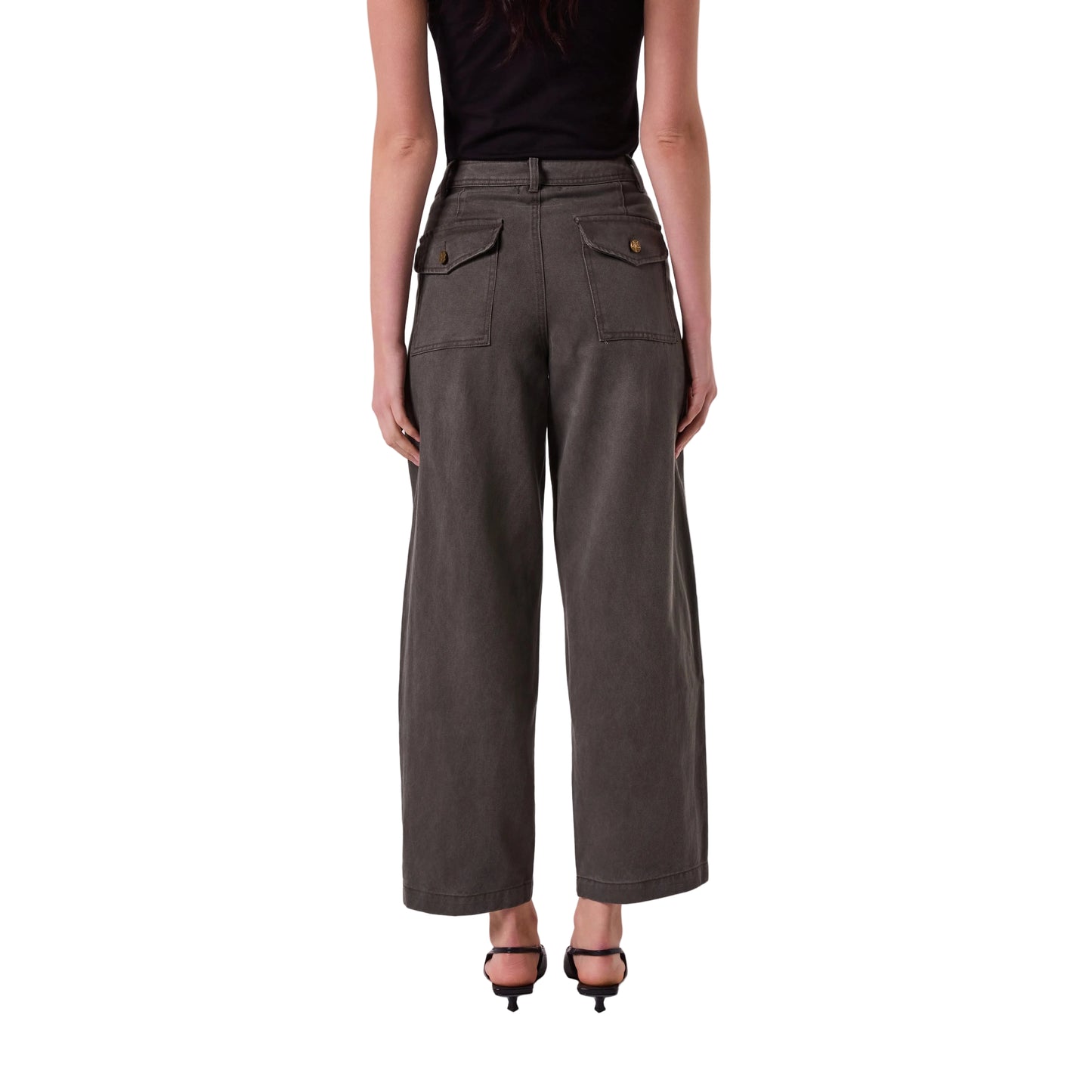 AMYIC BARREL LEG PANT IN KHAKI