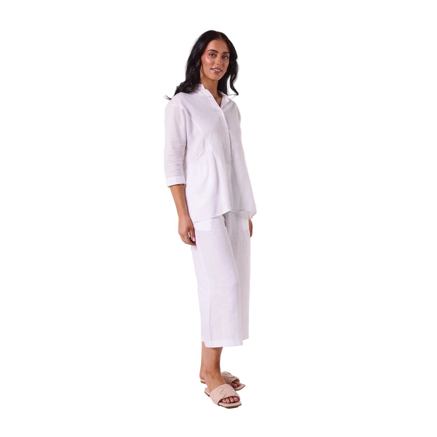 VIMMI WHITE LINEN SHIRT