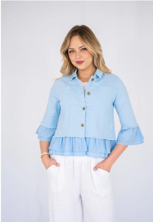 GRACIE JACKET IN LIGHT BLUE