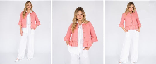 GRACIE JACKET IN DEEP PINK