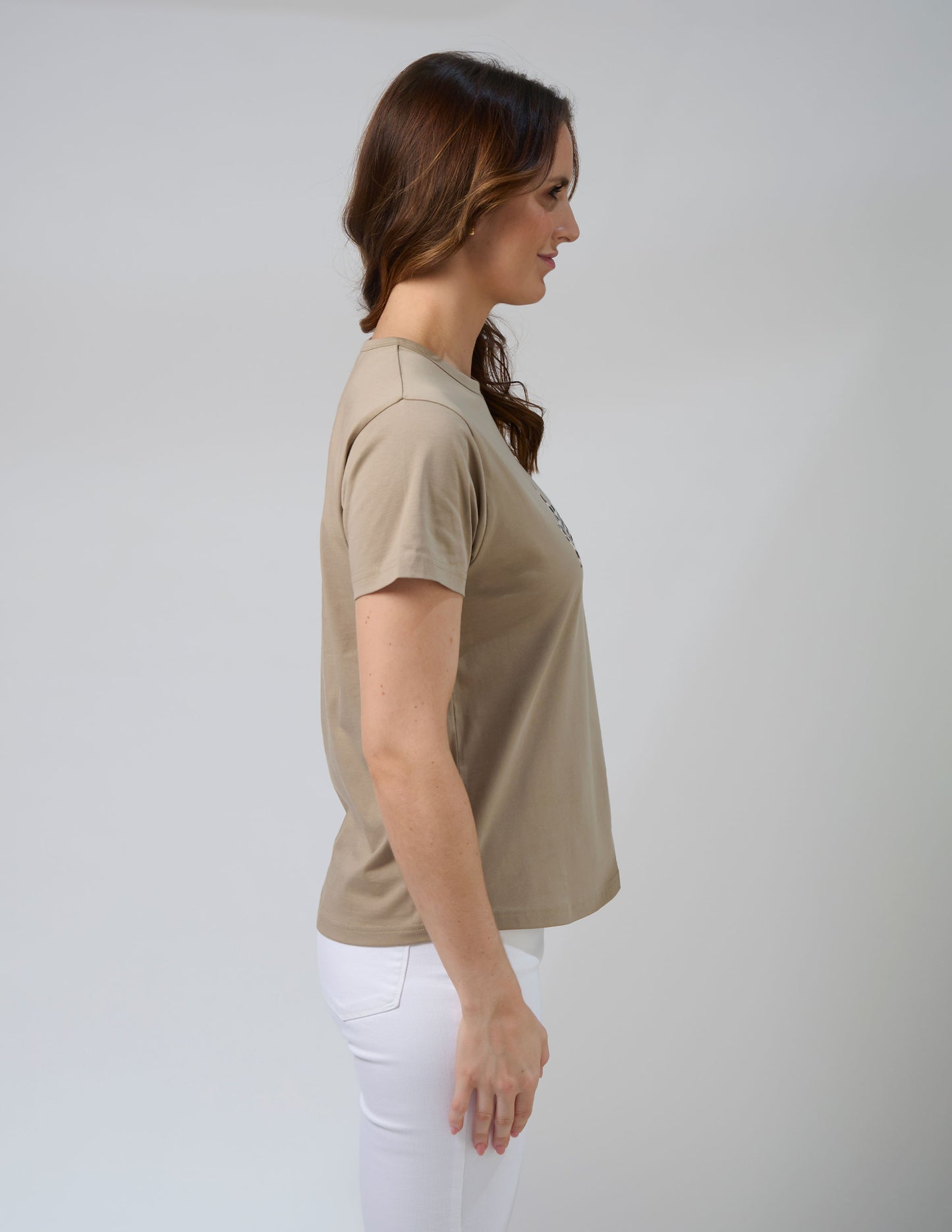 SAGE LEOPARD CROSS TEE