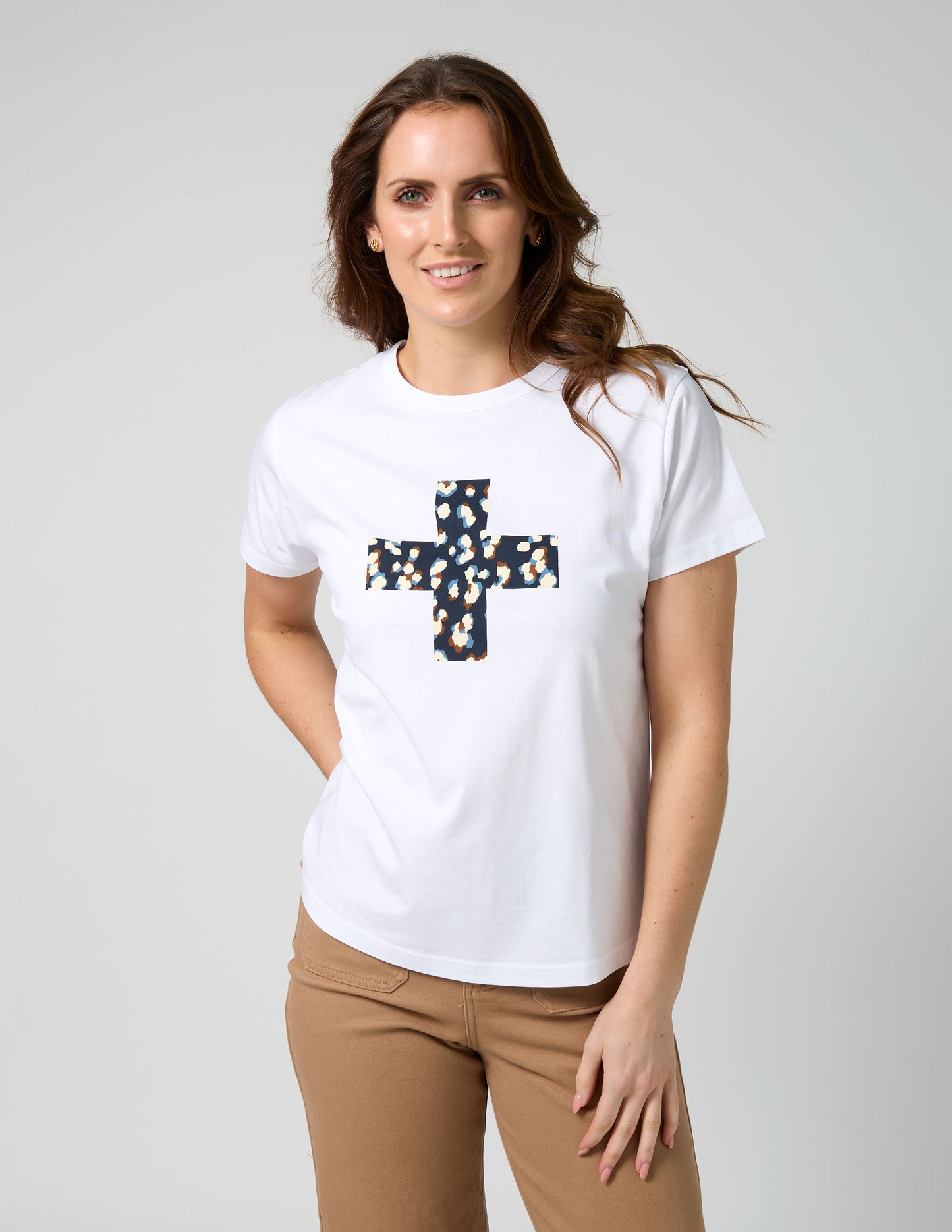 LEOPARD CROSS ACE TEE