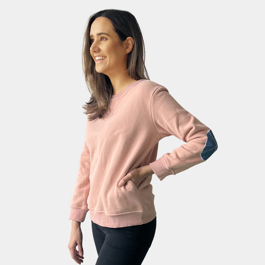 AMYIC PATCH ELBOW SWEATER