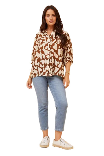 JAXIE TOP IN CHOCOLATE