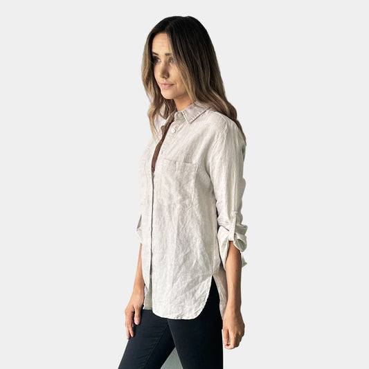 DEE LINEN SHIRT IN NATURAL