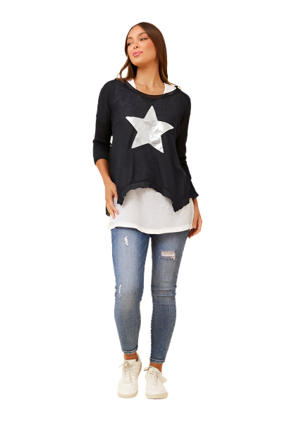BLUE STAR TOP