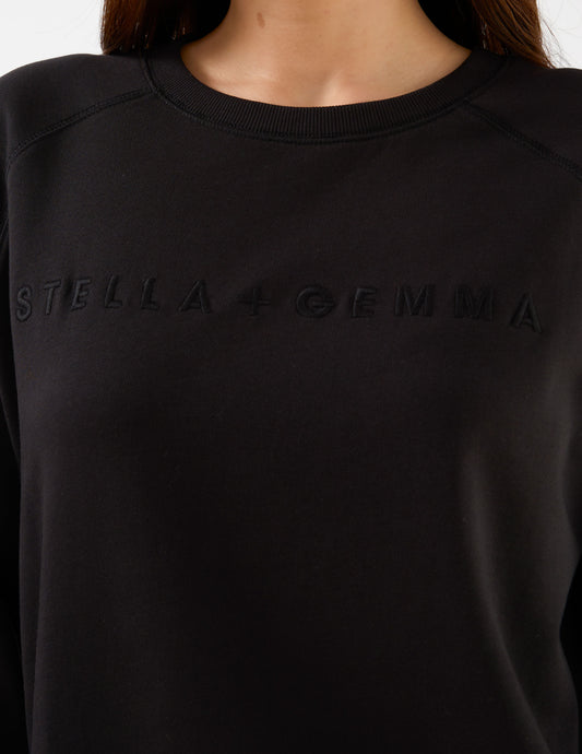 STELLA + GEMMA  LOGO CLASSIC SWEATER BLACK
