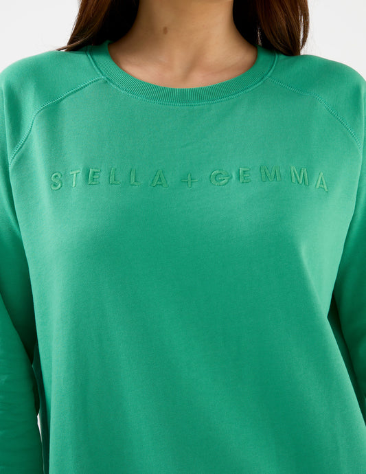 STELLA + GEMMA CLASSIC LOGO SWEATER MINT