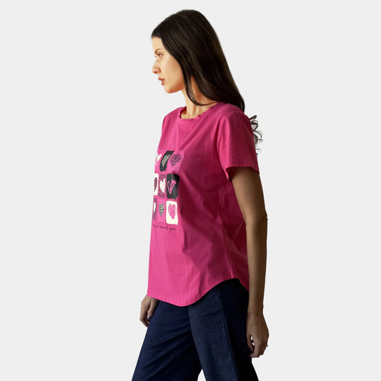 BELLA TEE HOT PINK
