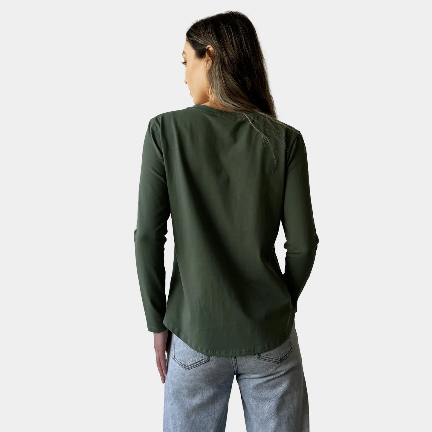 AMYIC KHAKI LONG SLEEVE TEE