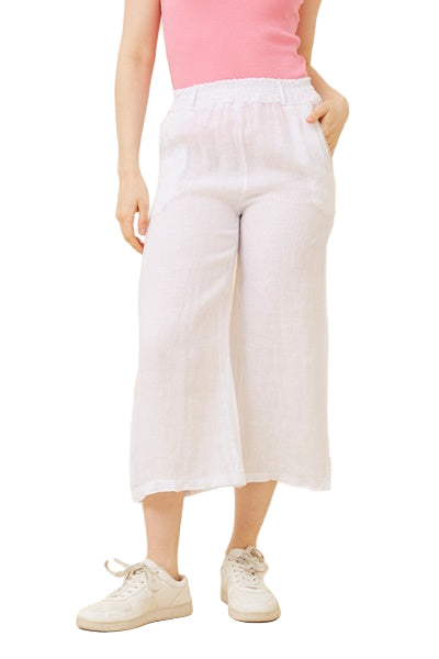 MACIE LINEN PANT IN WHITE