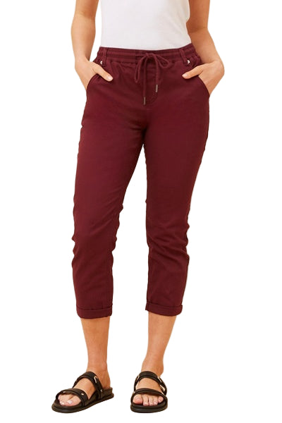 JESSIE JOGGER IN BURGUNDY