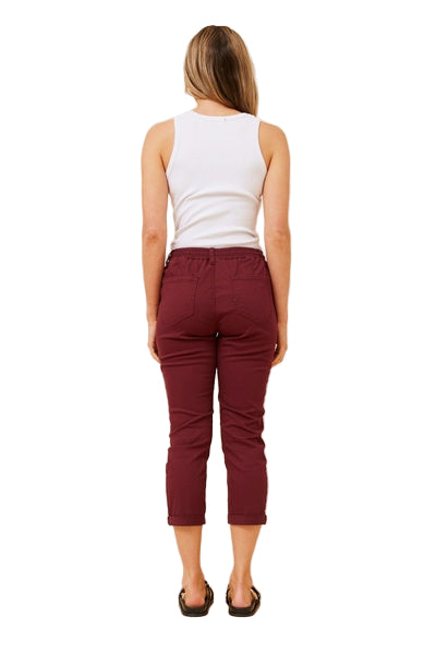 JESSIE JOGGER IN BURGUNDY