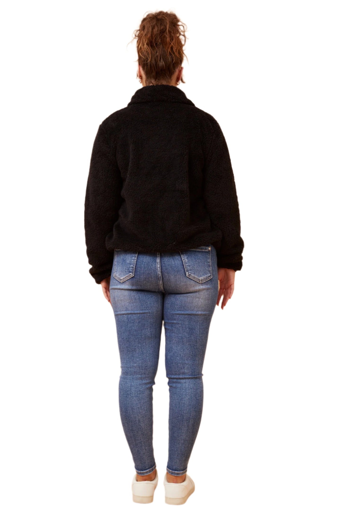 ZIP UP JACKET IN BLACK