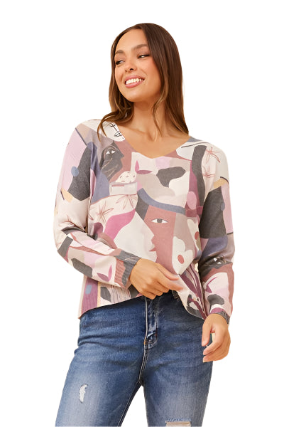 ABSTRACT PRINT TOP