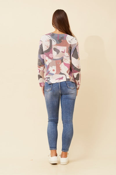 ABSTRACT PRINT TOP