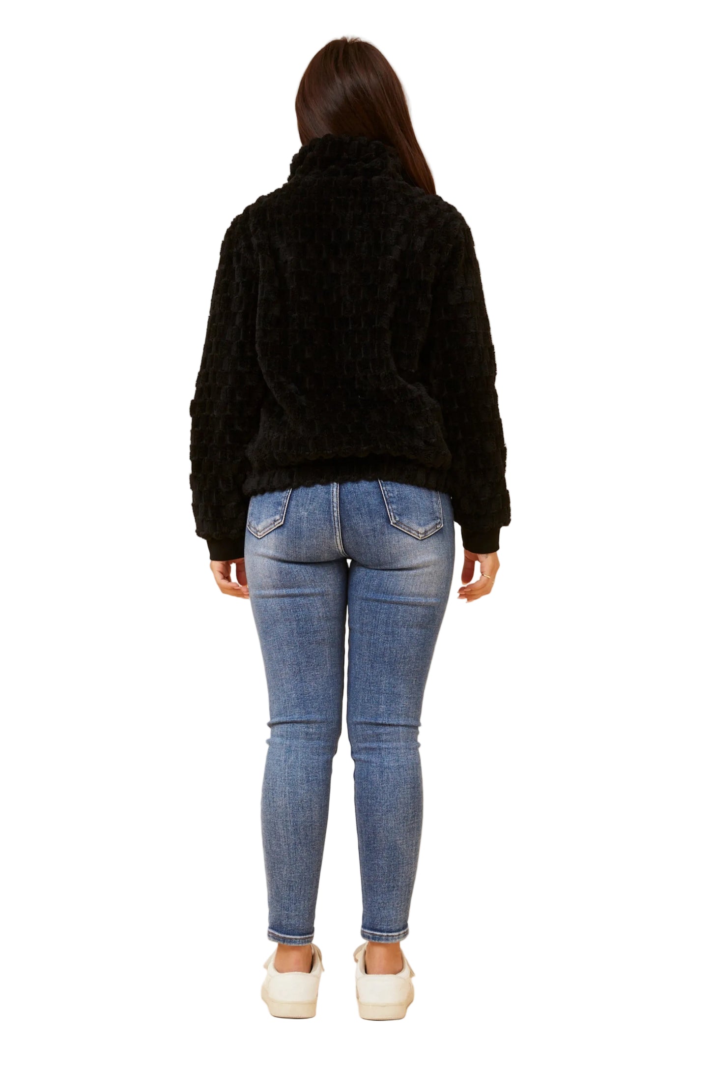 JAMIE FUR JACKET IN BLACK