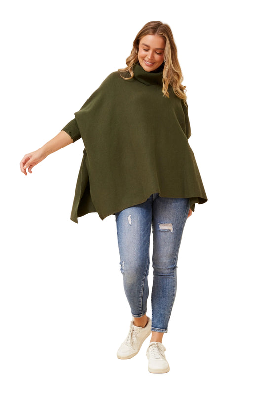 HILLARY OVERSIZED KNIT IN KHAKI