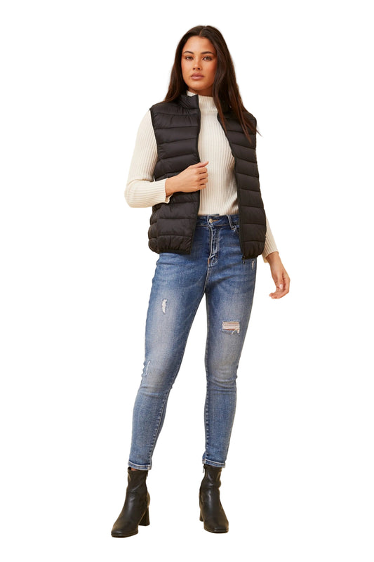 BLACK PUFFER VEST