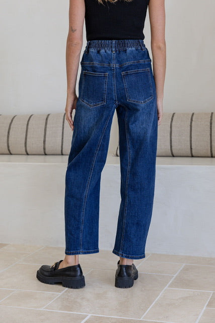 DRAWSTRING JOGGER BARREL JEAN