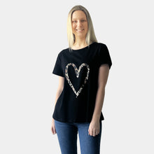 Load image into Gallery viewer, ANIMAL PRINT HEART TEE
