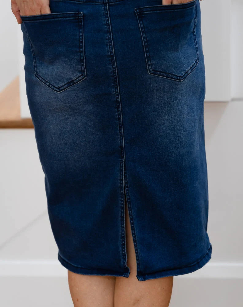 JENNI STRETCH DENIM SKIRT