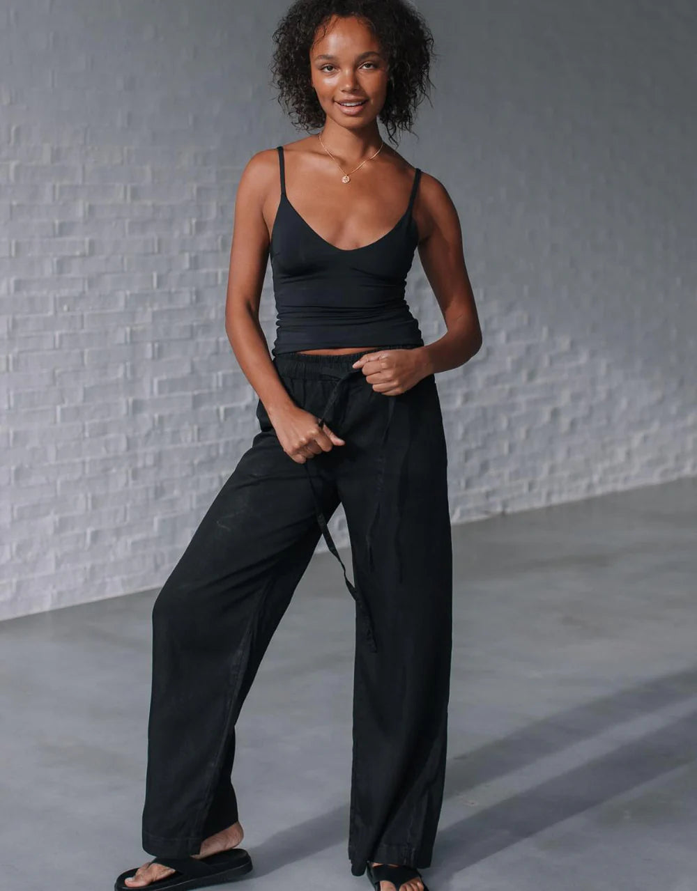 BLACK TENCEL DENIM PANT