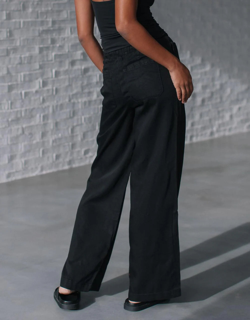 BLACK TENCEL DENIM PANT
