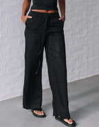 BLACK TENCEL DENIM PANT
