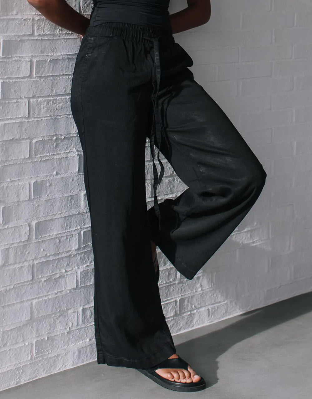 BLACK TENCEL DENIM PANT
