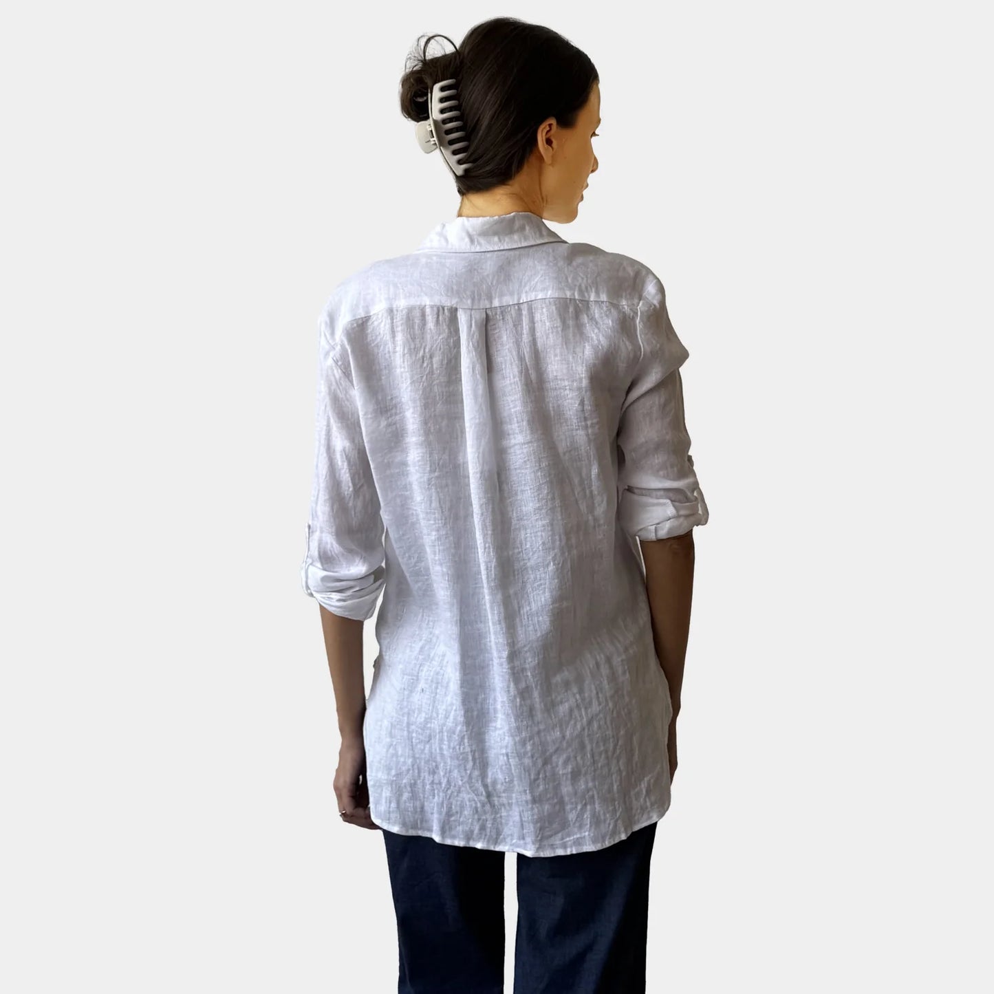DEE LINEN SHIRT IN WHITE