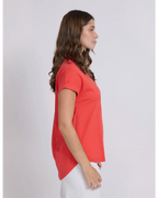 SOHO CUFF TEE IN RED ROTATION