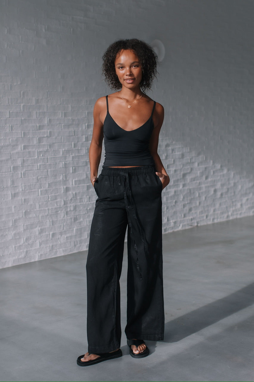 BLACK TENCEL DENIM PANT