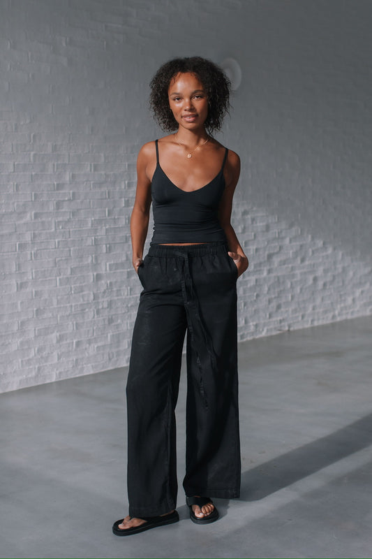 BLACK TENCEL DENIM PANT