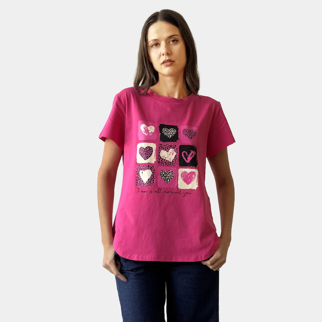 BELLA TEE HOT PINK