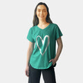 FOIL HEART GREEN TEE