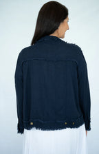LINEN FRINGE JACKET