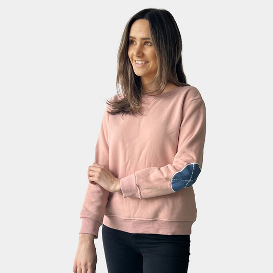 AMYIC PATCH ELBOW SWEATER