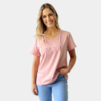 BLUSH V-NECK TEE