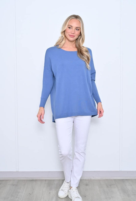 DENIM TUNIC KNIT
