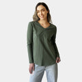 AMYIC KHAKI LONG SLEEVE TEE