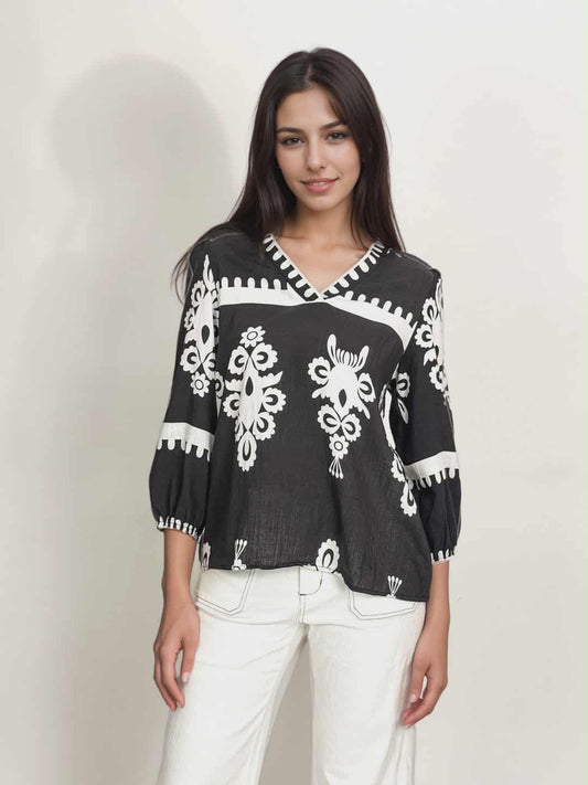 CALLI GEO BLOUSE