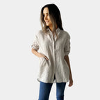 LOOSE LINEN SHIRT IN NATURAL