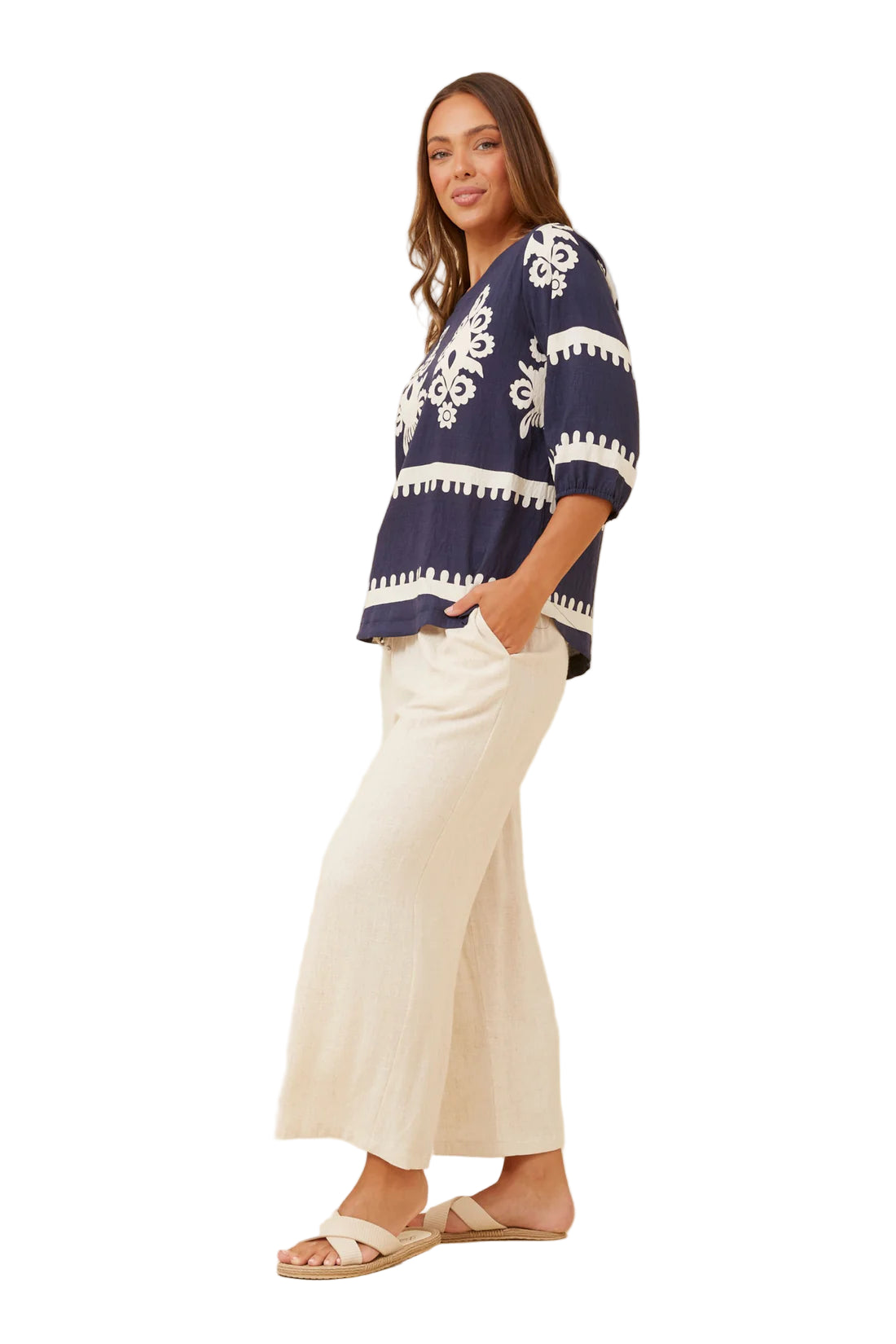 TATUM TOP IN NAVY